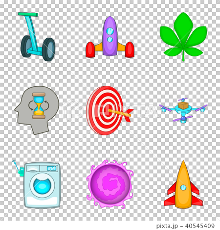 Future tech icons set, cartoon style 40545409