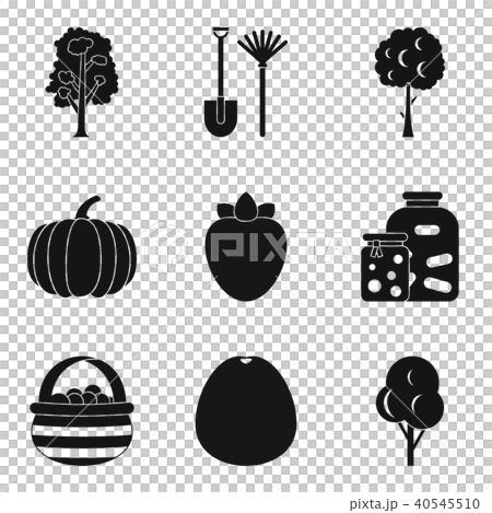 Horticultural icons set, simple style 40545510