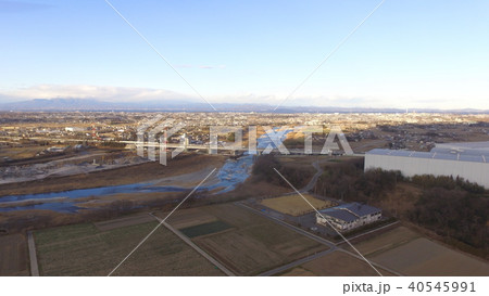 荒川･関越自動車道〜ドローンで撮影（埼玉県大里郡寄居町） 40545991