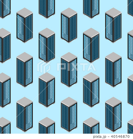 Data Center Seamless Pattern Background Isometric View. Vector Data Center Seamless Pattern Background Isometric View. Vector 40546870