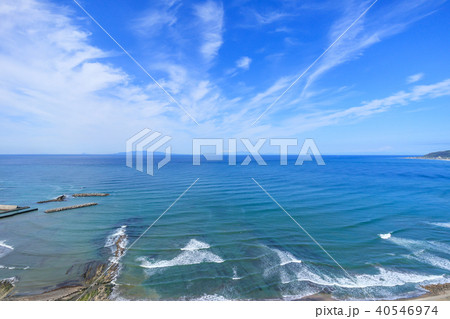 館山市平砂浦海岸付近を空撮 40546974