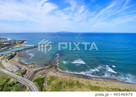 館山市平砂浦海岸付近を空撮 40546979