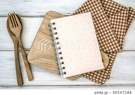 lined book notepad paper on chopping cutting lined book notepad paper on chopping cutting 40547288
