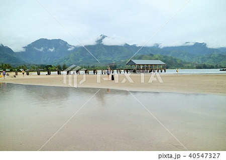 ハワイ、カウアイ島、ナパリ、海、ハナレイ、休日、、リラックス、ツアー、鉄道、 40547327