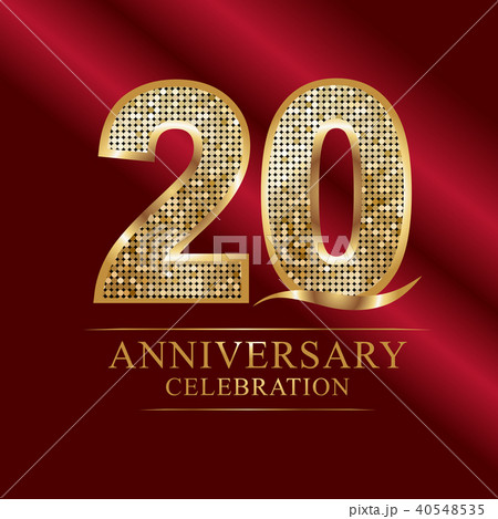 20th Golden shiny mosaic in disco ball style. 40548535