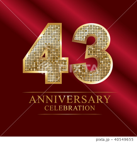 43rd Golden shiny mosaic in disco ball style. 43rd Golden shiny mosaic in disco ball style. 40549655