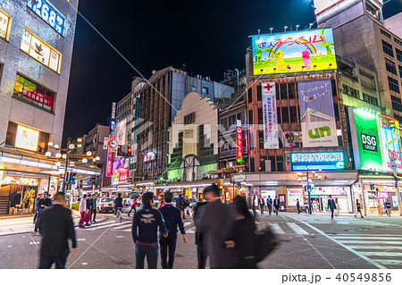 石川県 金沢市 片町 繁華街の写真素材