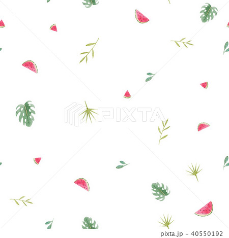 Watercolor tropical pineapple pattern 40550192