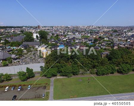 福生市・昭島市の街並み〜ドローンで空撮（東京都福生市南田園） 40550505