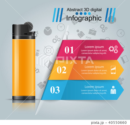 Realistic lighter - business infographic and marketing icon. Realistic lighter - business infographic and marketing icon. 40550660