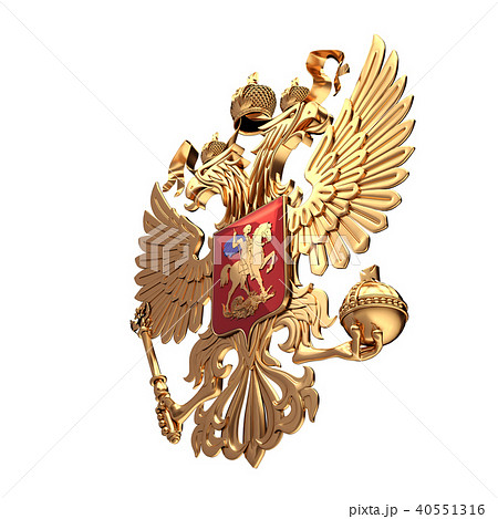 Golden Coat of arms of Russia 40551316
