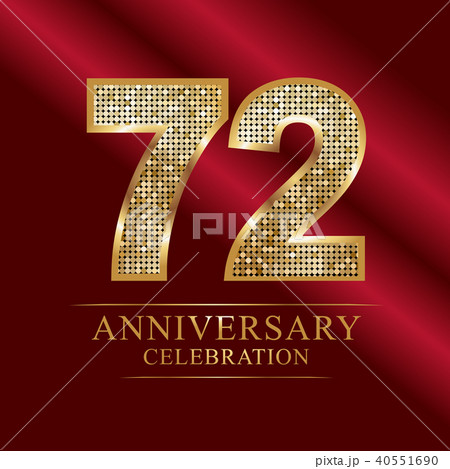 72nd Golden shiny mosaic in disco ball style. 40551690