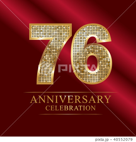 76th Golden shiny mosaic in disco ball style. 40552079