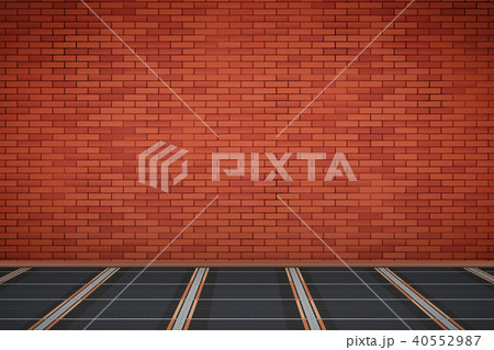 Brick wall with IR heating floor 40552987
