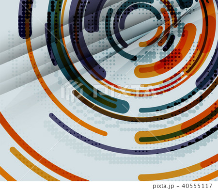 Circular lines, circles, geometric abstract background 40555117
