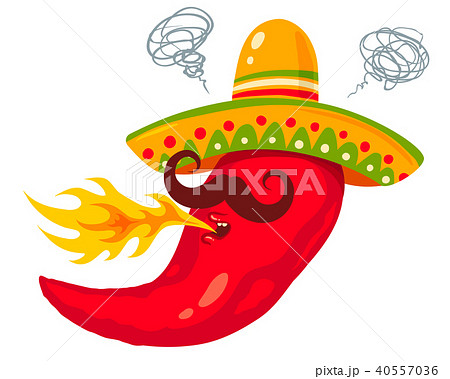 chili pepper with flame chili pepper with flame 40557036