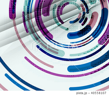 Circular lines, circles, geometric abstract background 40558107