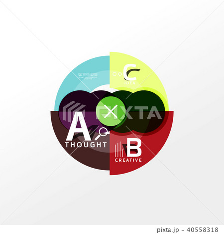 Geometric infographic banner, paper info diagram created with color shapes Geometric infographic banner, paper info diagram created with color shapes 40558318