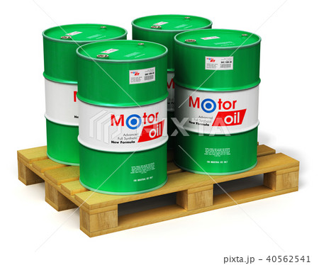 101-0021 G Scale Pallet w/ Industrial Oil Barrel Gulf Oil 