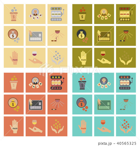 assembly flat icons poker game 40565325