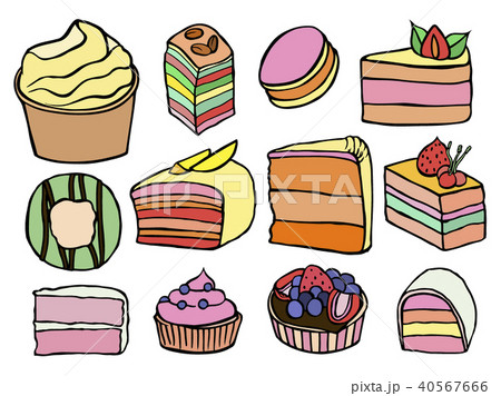 Desserts and sweets color 40567666
