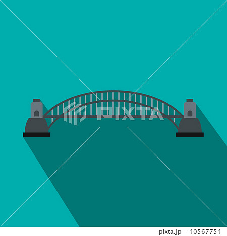 Sydney Harbour Bridge icon, flat styleのイラスト素材 [40567754] - PIXTA