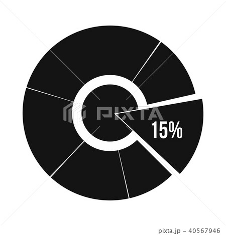 Percentage diagram icon, simple style Percentage diagram icon, simple style 40567946