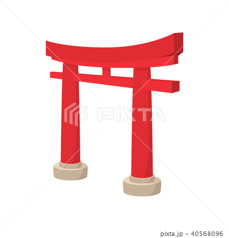 Gate Torii icon, cartoon style 40568096