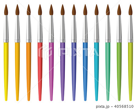 Brushes Rainbow Colored Paint Set 40568510