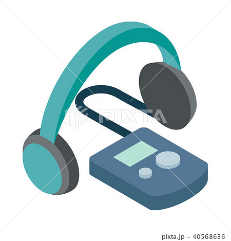 Audio guide icon, isometric 3d style  40568636