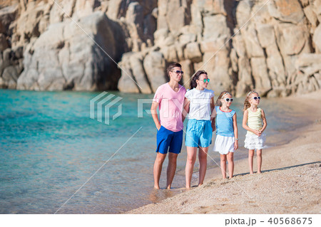 Young beautiful family on vacation in Europe Young beautiful family on vacation in Europe 40568675