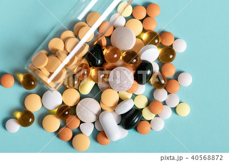 different colorful pills 40568872