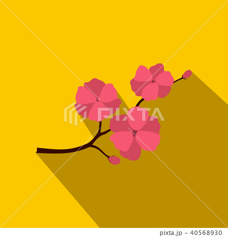 Sakura icon, flat style 40568930