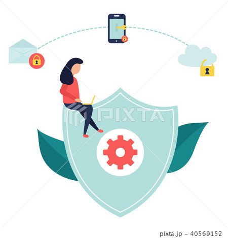Data protection banner with locked files Data protection banner with locked files 40569152