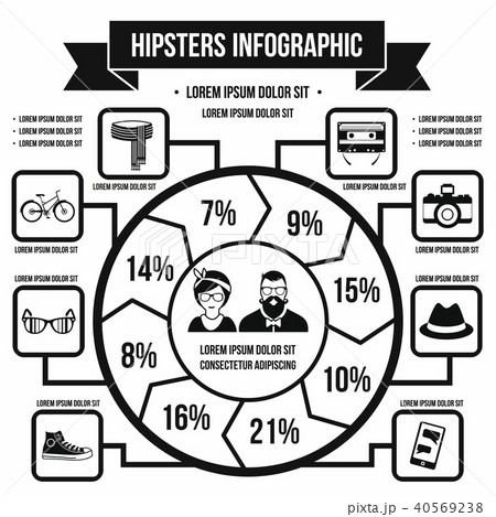 Hipster infographic concept, simple style 40569238