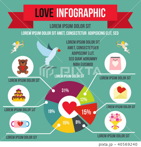 Love infographic, flat style 40569240