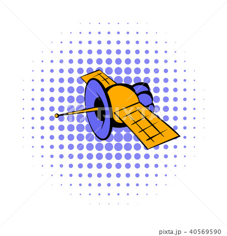 Satellite communications icon, comics style Satellite communications icon, comics style 40569590