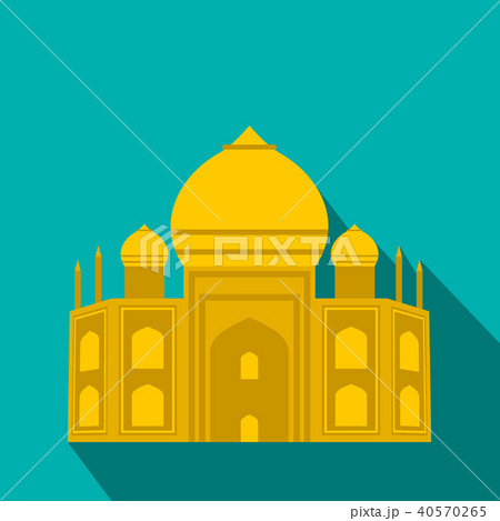 Taj Mahal, India icon, flat style  40570265