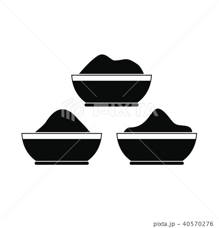 Colorful tika powders icon, simple style 40570276