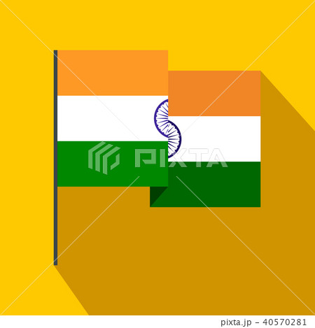 Flag of India icon, flat style Flag of India icon, flat style 40570281