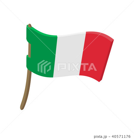 Italy flag, cartoon style  40571176