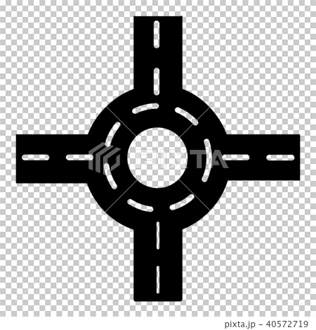 Circular intersection icon, simple style. Circular intersection icon, simple style. 40572719