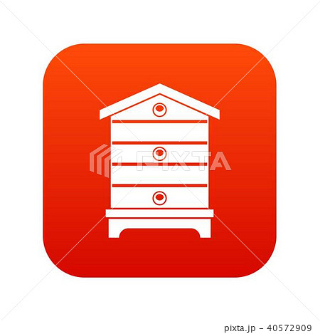 Hive icon digital red 40572909
