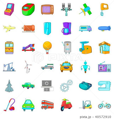 Automatic device icons set, cartoon style 40572910