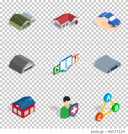 Slipway icons set, isometric style - Stock Illustration [40573124] - PIXTA
