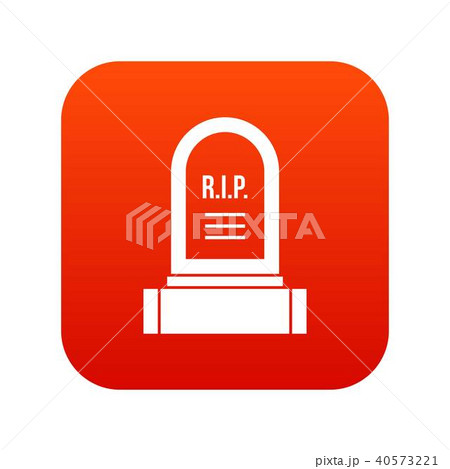 Headstone icon digital red 40573221