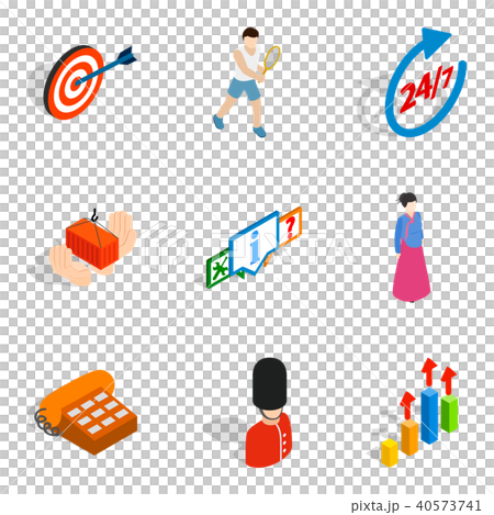 Human opportunity icons set, isometric style 40573741