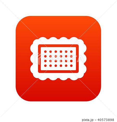 Cookie icon digital red Cookie icon digital red 40573898