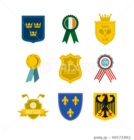 Emblem icon set, flat style Emblem icon set, flat style 40573902