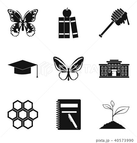 Beetle icons set, simple style Beetle icons set, simple style 40573990